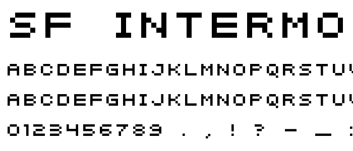 SF Intermosaic font